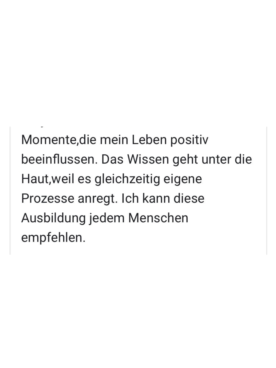 Teilnehmerinnen-Feedback zur Psychosoma Nutrition Coach Ausbildung