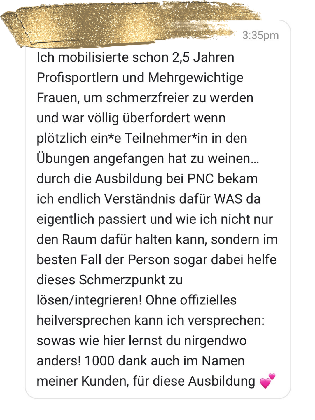 Teilnehmerinnen-Feedback zur Psychosoma Nutrition Coach Ausbildung